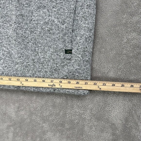 Orvis Mens Gorpcore Pullover Long Sleeve Sherpa Lined Pocket 1/4 Zip Size M Gray - Picture 6 of 12
